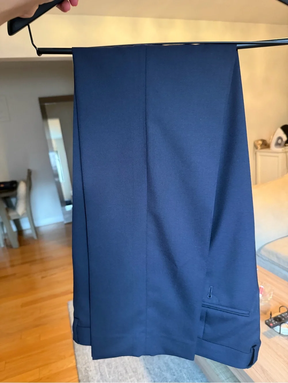 J. Crew Men's Dark Navy Two-Button Suit Blazer - 32/32 Pants and 38R jacket.